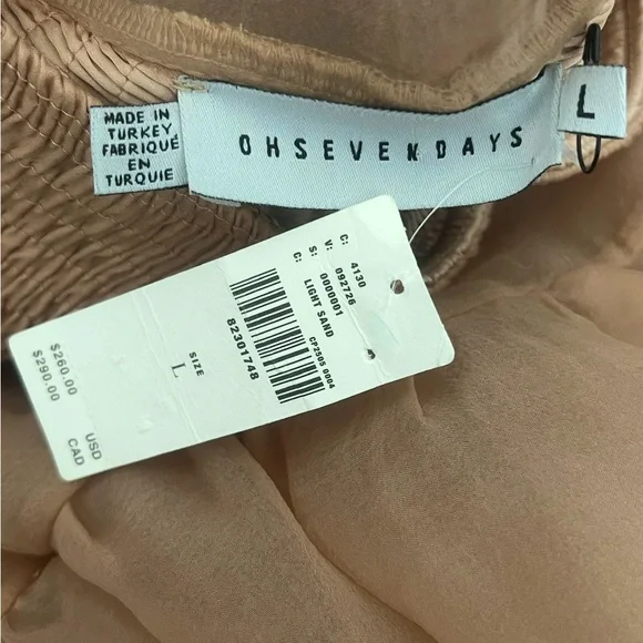 Anthropologie OhSevenDays Sheer Beige Tiered Midi Dress reversible Lucille Dress - Picture 10 of 10